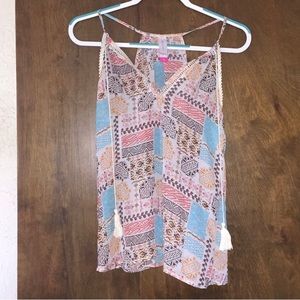 Multicolored Sheer Tank Top
